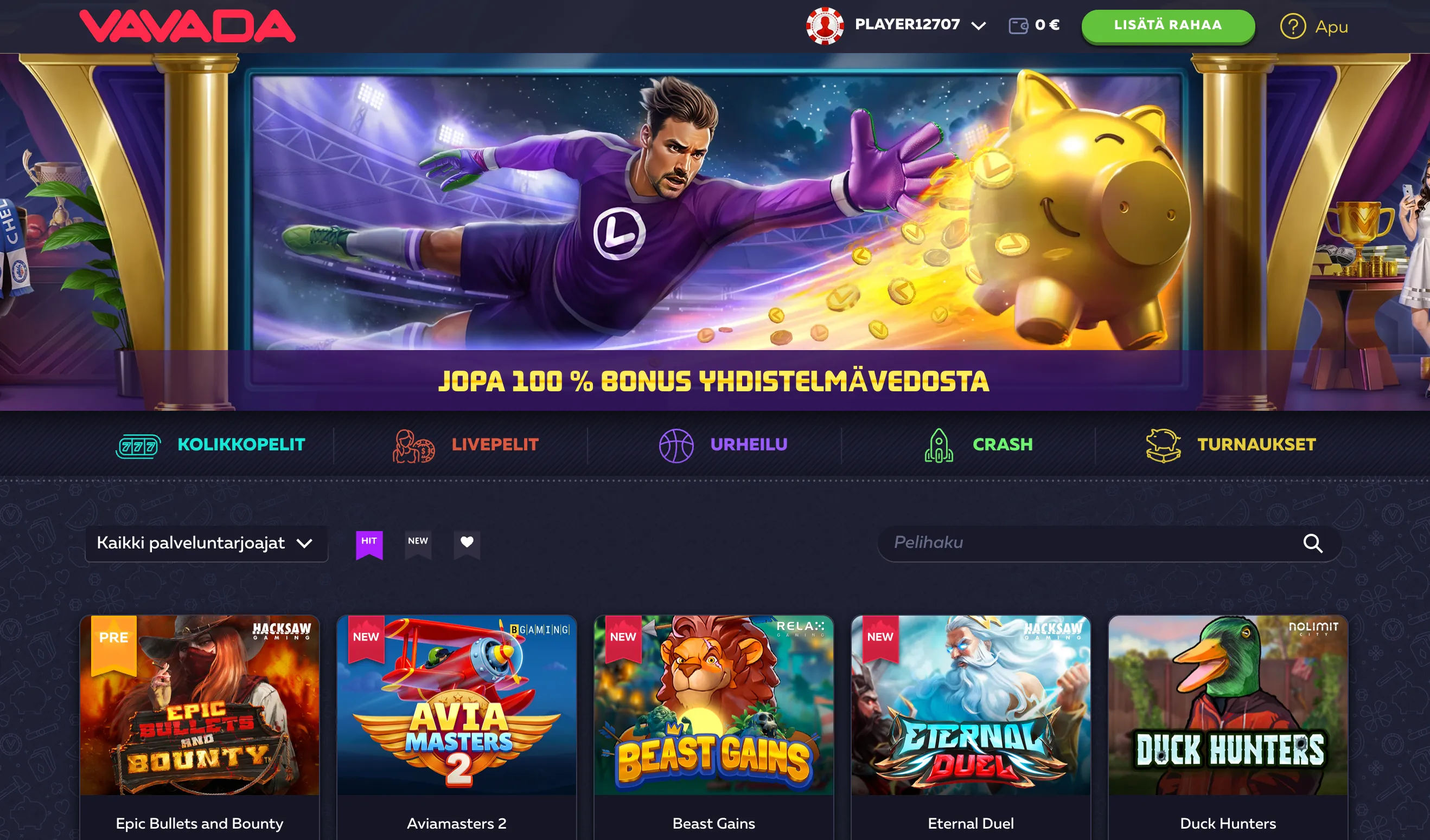 Pelaa ilman rajoituksia: VAVADA Eesti edut suomalaisille