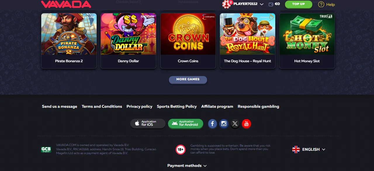 Vavada peegel ja mobiiliäpi ühendus